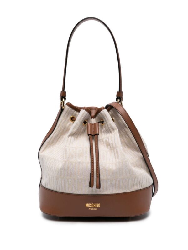 Moschino monogram-jacquard bucket bag