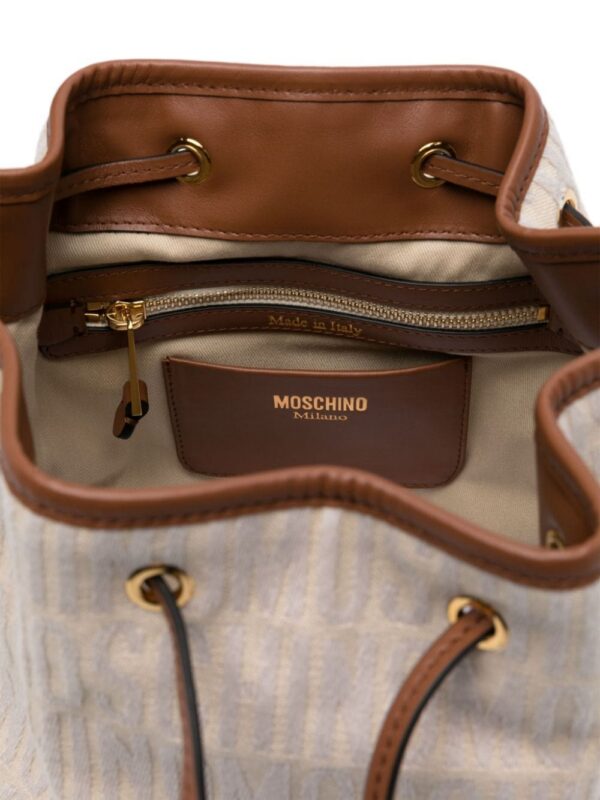 Moschino monogram-jacquard bucket bag