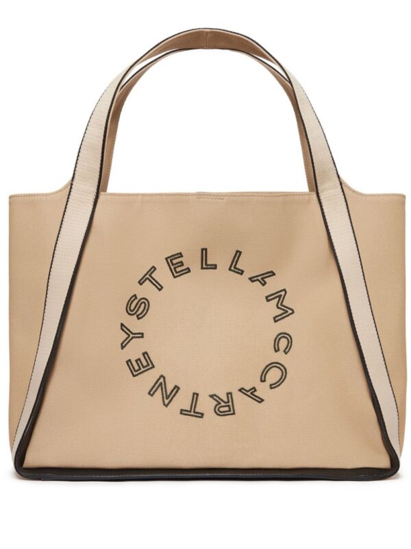 22052043_51932636_1000.jpg Stella McCartney logo-embroidered canvas tote bag