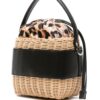 22079578_52073526_1000.jpg Just Cavalli basket-weave logo-embossed bucket bag