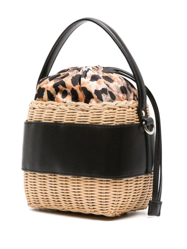 22079578_52073526_1000.jpg Just Cavalli basket-weave logo-embossed bucket bag
