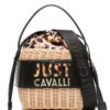 22079578_52073536_1000.jpg Just Cavalli basket-weave logo-embossed bucket bag