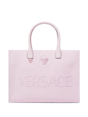 22100437_52464943_1000.jpg Versace La Medusa leather tote bag