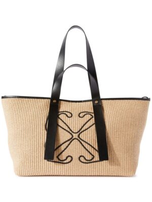 22103601_52257190_1000.jpg Off-White Arrows raffia tote bag