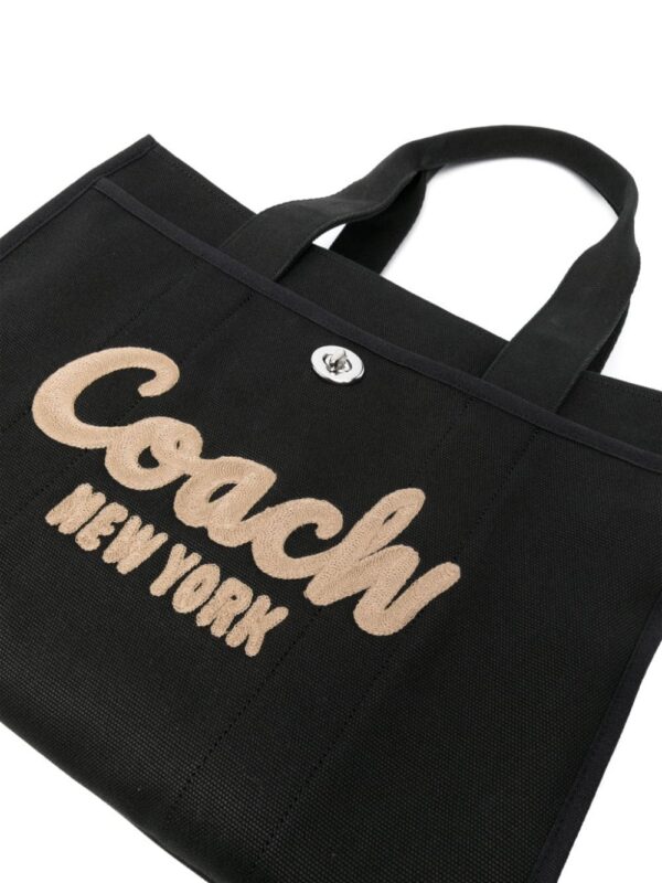 22125089_52007210_1000.jpg Coach logo-embroidered canvas tote bag