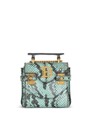 22143187_51889615_1000.jpg Balmain mini B-Buzz 12 snakeskin-effect handbag