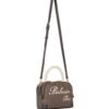Balmain mini Monogram leather tote bag