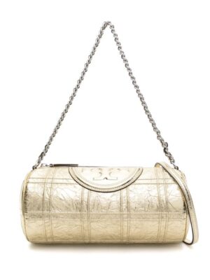 22145045_52038027_1000.jpg Tory Burch Fleming piped-trim metallic-leather tote bag