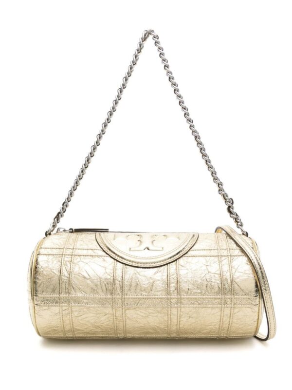 22145045_52038027_1000.jpg Tory Burch Fleming piped-trim metallic-leather tote bag