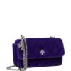 Tory Burch mini Kira velvet crossbody bag