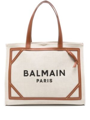 22300050_52176541_1000.jpg Balmain B-Army logo-print tote bag