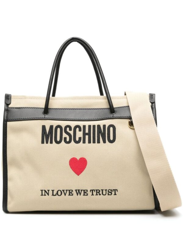22301441_52561853_1000.jpg Moschino logo-embroidered canvas tote bag