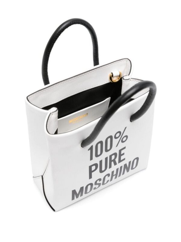 22301444_52171384_1000.jpg Moschino slogan-print leather tote bag