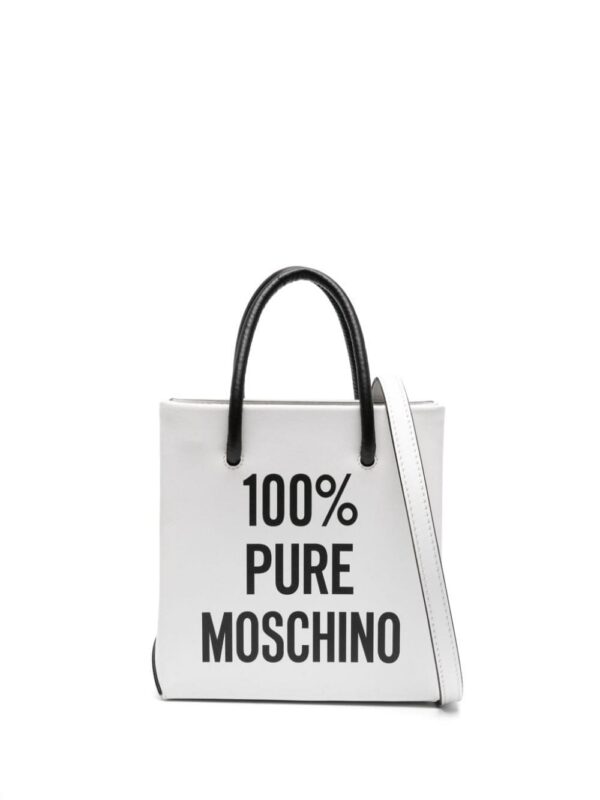 22301444_52172483_1000.jpg Moschino slogan-print leather tote bag