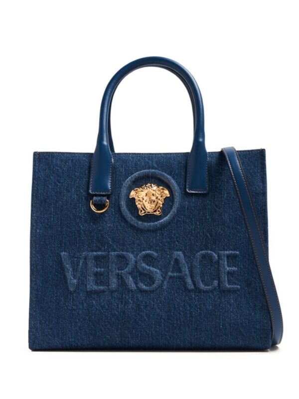 22320677_52233307_1000.jpg Versace La Medusa denim tote bag