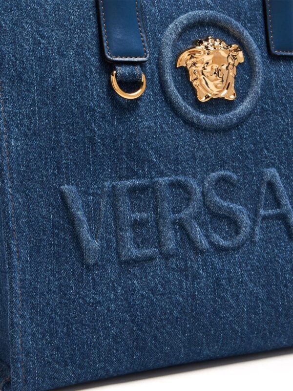22320677_52233310_1000.jpg Versace La Medusa denim tote bag