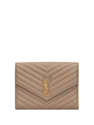 22350916_53769940_1000.jpg Saint Laurent logo-plaque quilted clutch bag