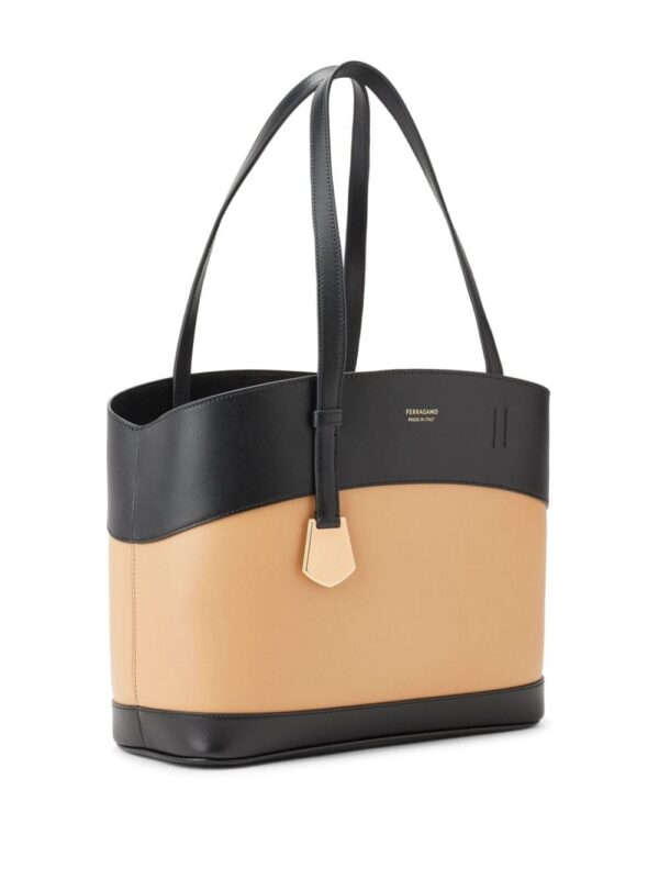 22359194_52902690_1000.jpg Ferragamo logo-print leather tote bag