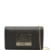 Love Moschino logo-plaque textured crossbody bag