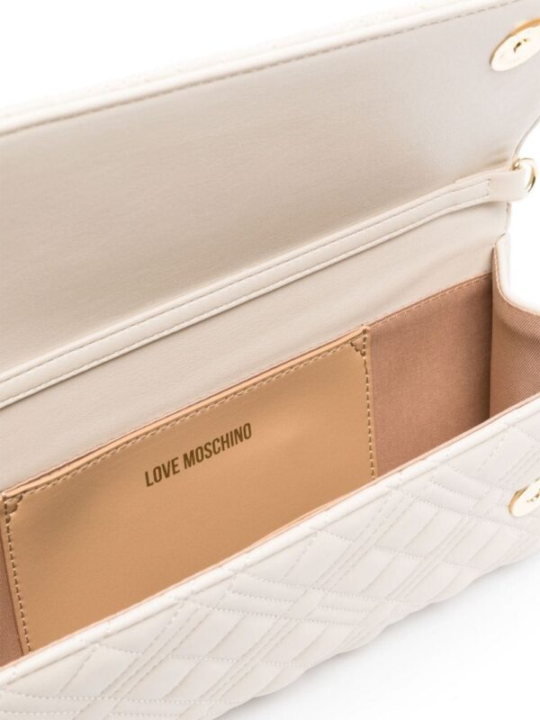 22465213_52798395_1000.jpg Love Moschino logo-lettering quilted clutch bag