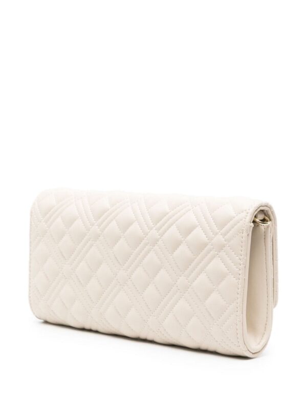 22465213_52798396_1000.jpg Love Moschino logo-lettering quilted clutch bag