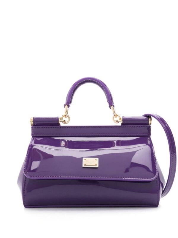Dolce & Gabbana small Sicily patent-leather tote bag