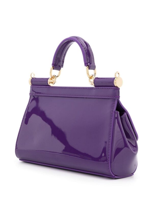Dolce & Gabbana small Sicily patent-leather tote bag