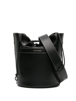 22496934_52505450_1000.jpg Alexander McQueen logo-stamp leather bucket bag
