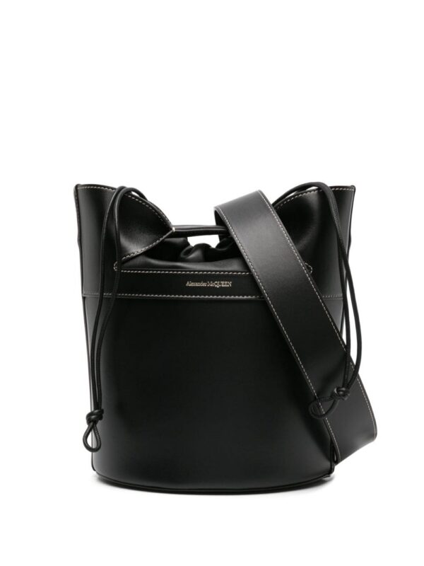 22496934_52505450_1000.jpg Alexander McQueen logo-stamp leather bucket bag