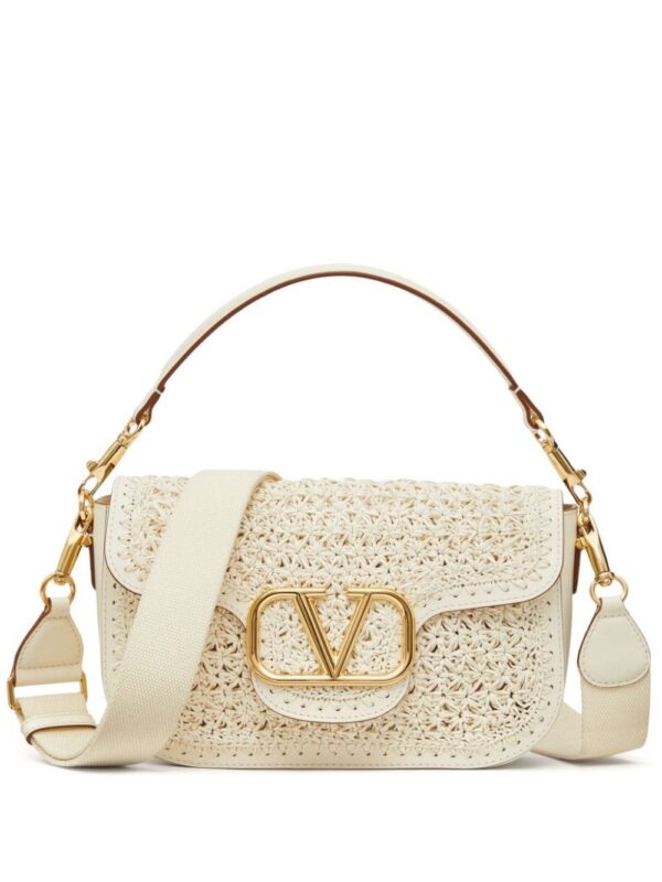 Valentino Garavani All Time Crochet leather shoulder bag