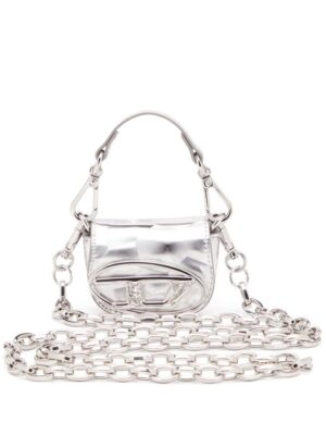 22554880_53092276_1000.jpg Diesel 1dr Xxs metallic-leather shoulder bag
