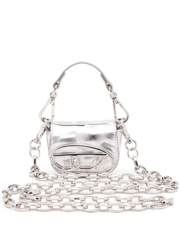 22554880_53092276_1000.jpg Diesel 1dr Xxs metallic-leather shoulder bag