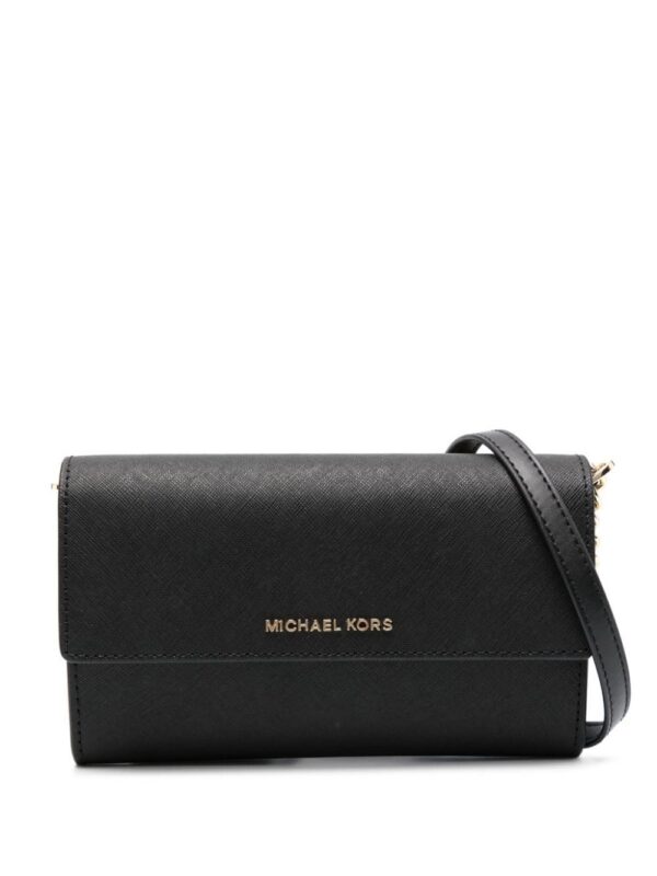 22560553_52597532_1000.jpg Michael Michael Kors logo-plaque leather clutch