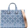 22591592_52605891_1000.jpg Michael Michael Kors monogram-jacquard denim tote bag