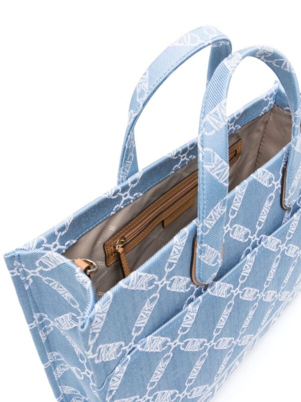 22591592_52605893_1000.jpg Michael Michael Kors monogram-jacquard denim tote bag