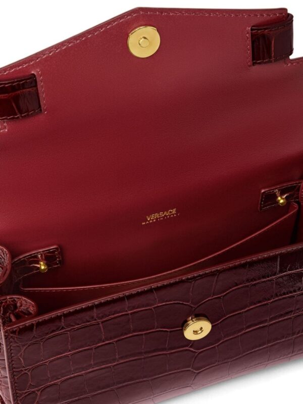 22709092_52920144_1000.jpg Versace crocodile-embossed leather tote bag