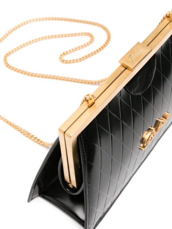 22749196_53422703_1000.jpg Balmain grid-embossed leather clutch bag