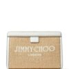 22851481_53316071_1000.jpg Jimmy Choo Avenue logo-embroidered woven clutch