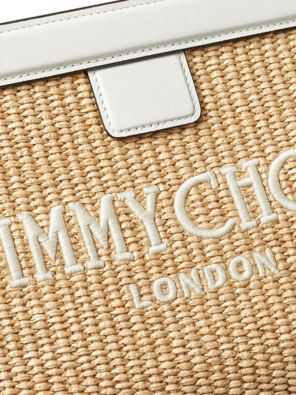 22851481_53316093_1000.jpg Jimmy Choo Avenue logo-embroidered woven clutch