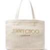 22855088_53316018_1000.jpg Jimmy Choo logo-embroidered raffia beach bag