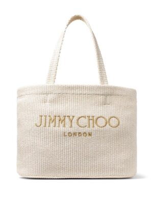 22855088_53316018_1000.jpg Jimmy Choo logo-embroidered raffia beach bag