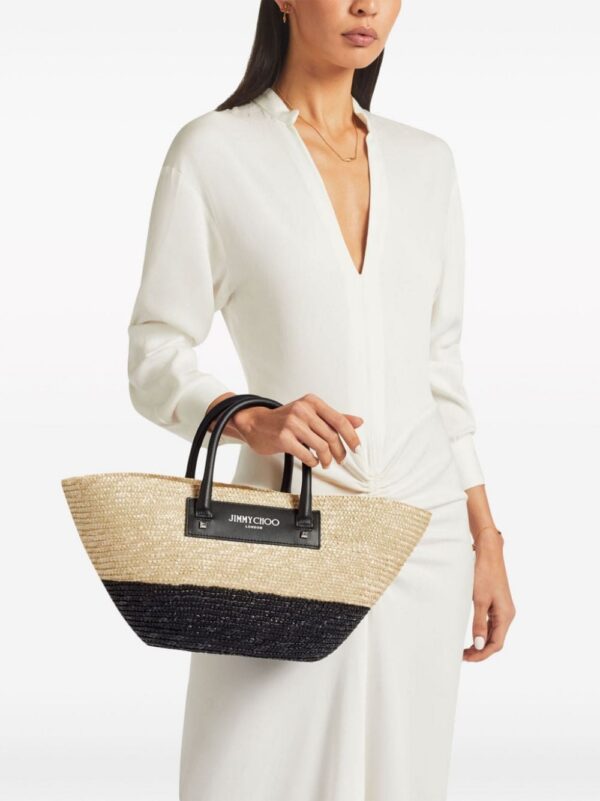 22855097_53060718_1000.jpg Jimmy Choo small logo-print raffia tote bag