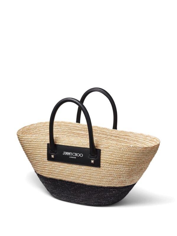 22855097_53060731_1000.jpg Jimmy Choo small logo-print raffia tote bag