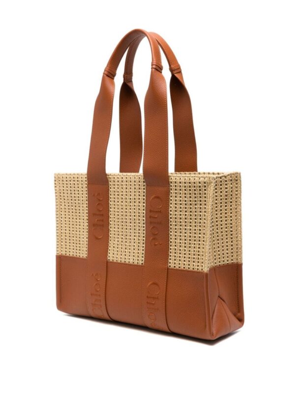 23064955_53238112_1000.jpg Chloé CHLOE WOODY MEDIUM RAFFIA LEATHER TOTE