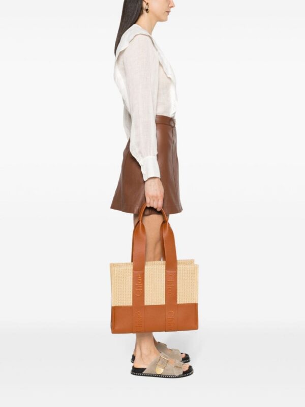 23064955_53238114_1000.jpg Chloé CHLOE WOODY MEDIUM RAFFIA LEATHER TOTE