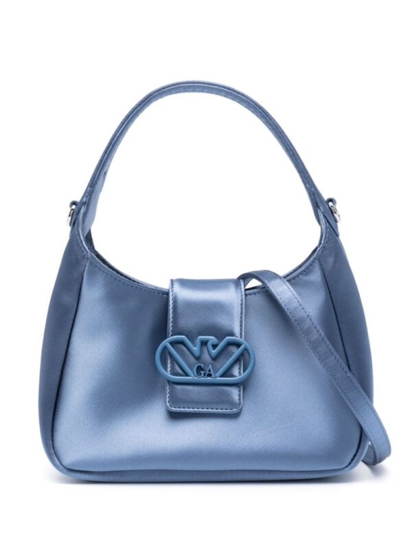 Emporio Armani logo-plaque satin tote bag