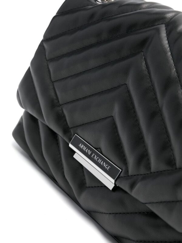 23173461_53582237_1000.jpg Armani Exchange logo-plaque quilted shoulder-bag