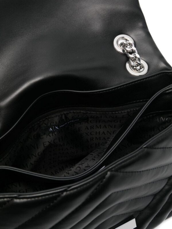 23173461_53582241_1000.jpg Armani Exchange logo-plaque quilted shoulder-bag