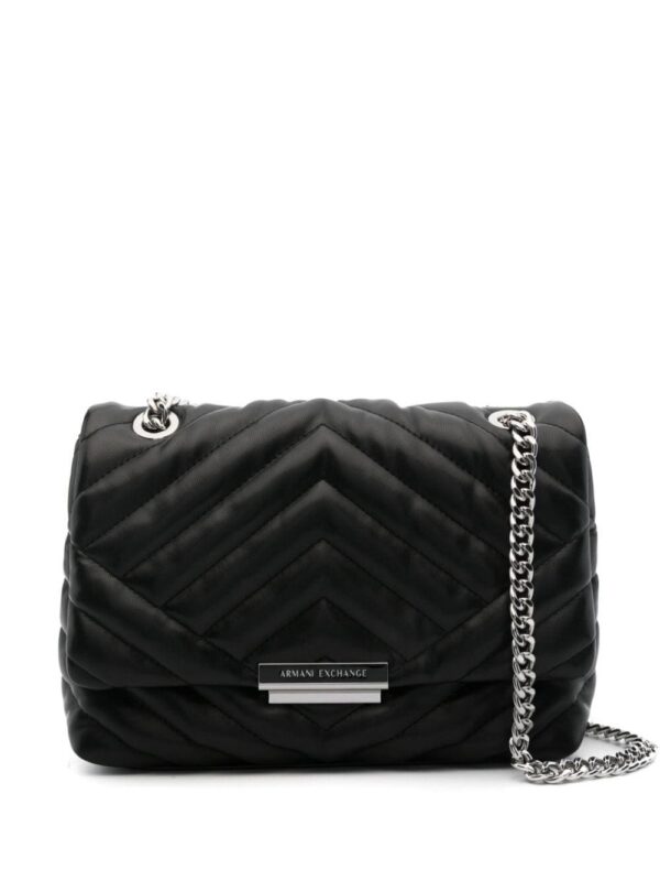 23173461_53582244_1000.jpg Armani Exchange logo-plaque quilted shoulder-bag