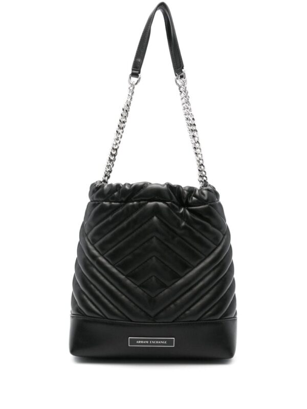 23174457_53582085_1000.jpg Armani Exchange logo-plaque quilted shoulder-bag